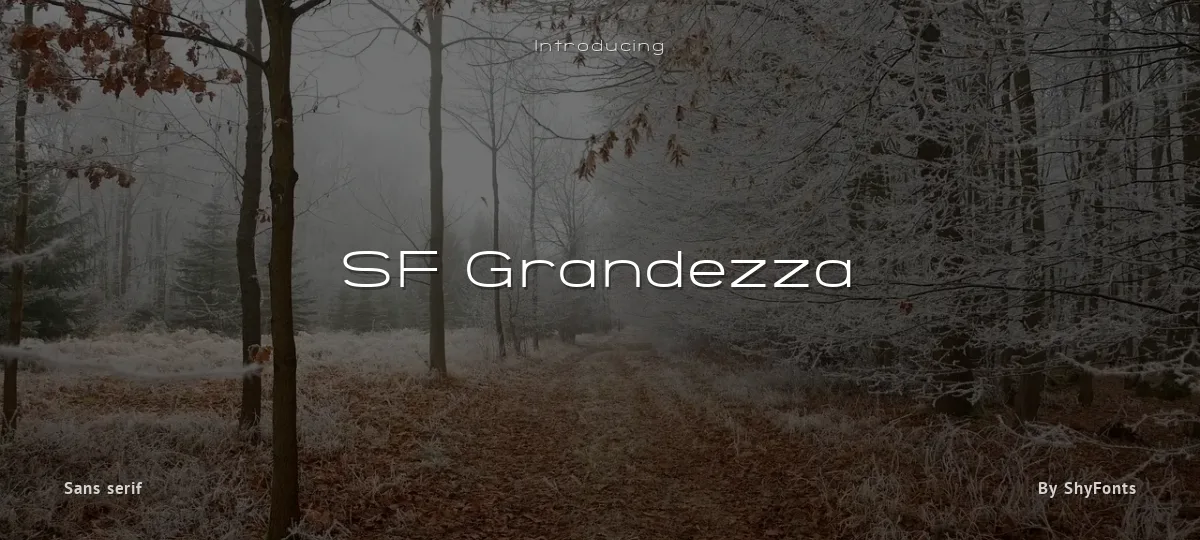 SF Grandezza font preview