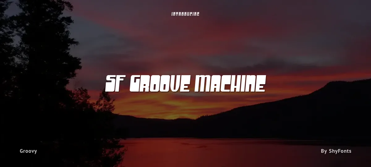 SF Groove Machine font preview