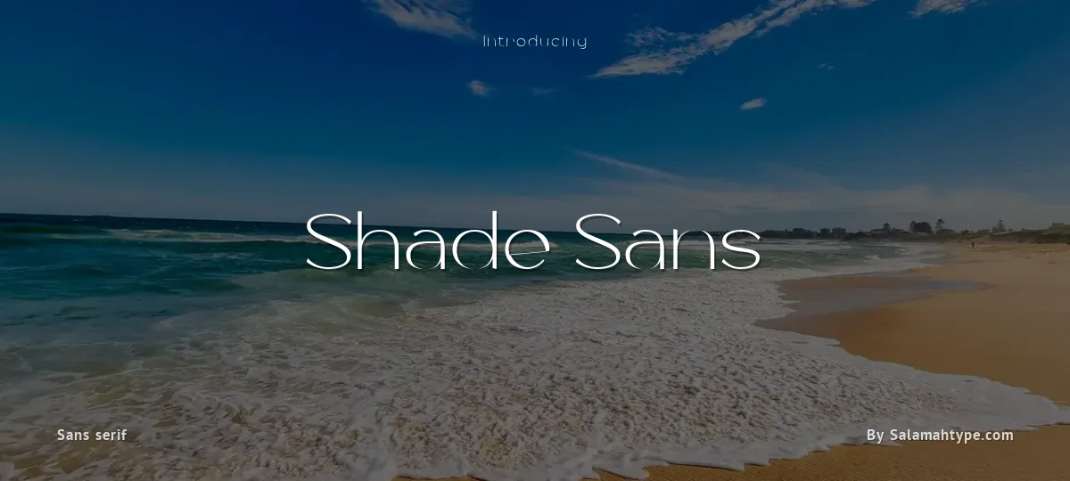 Shade Sans font preview
