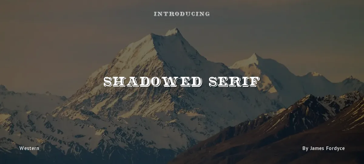 Shadowed Serif font preview