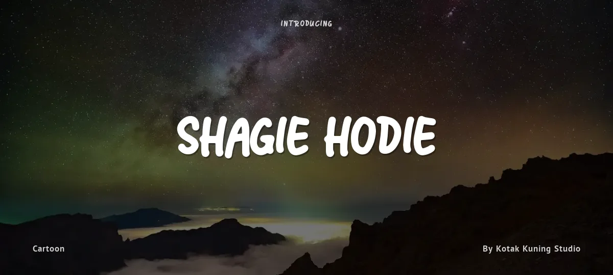 Shagie Hodie font preview
