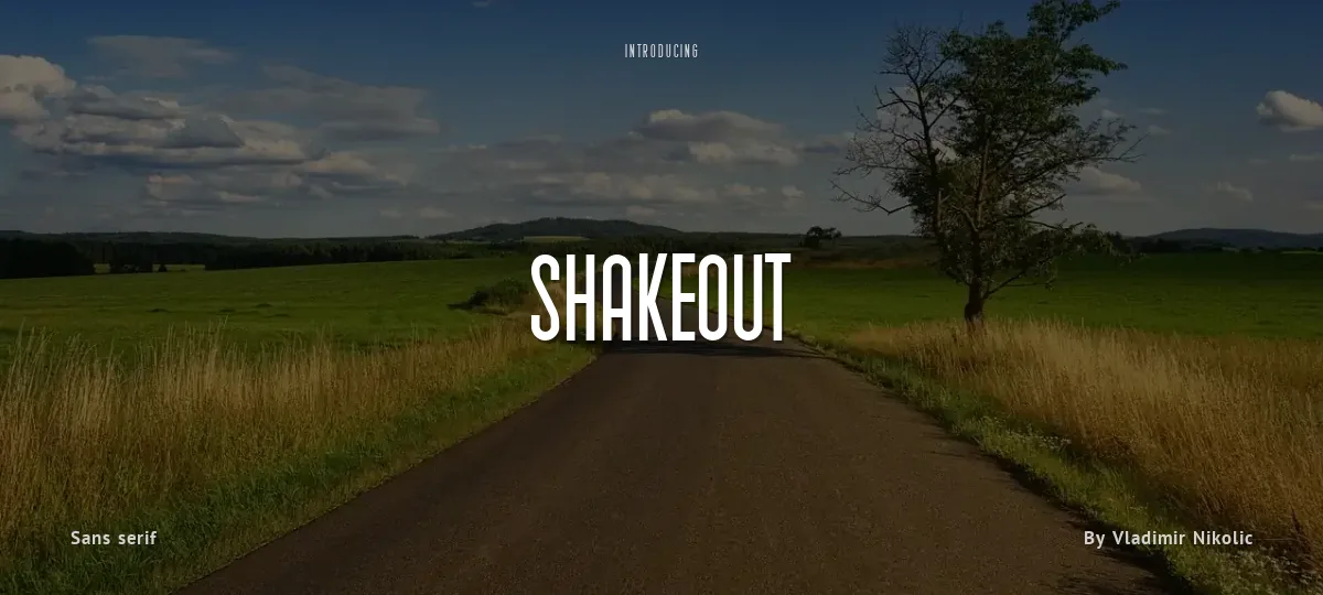 Shakeout font preview
