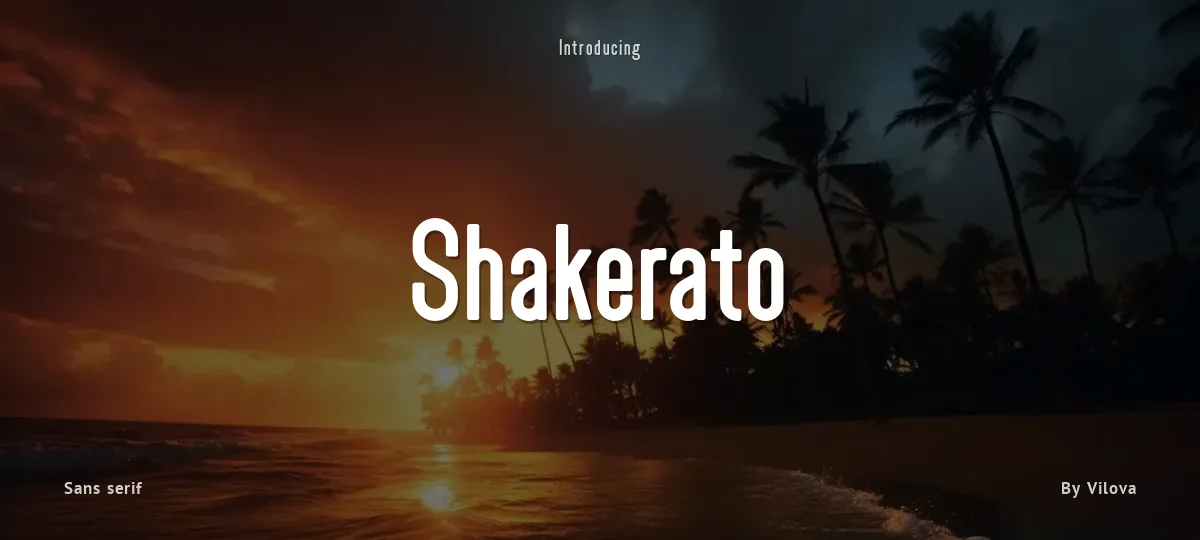 Shakerato font preview