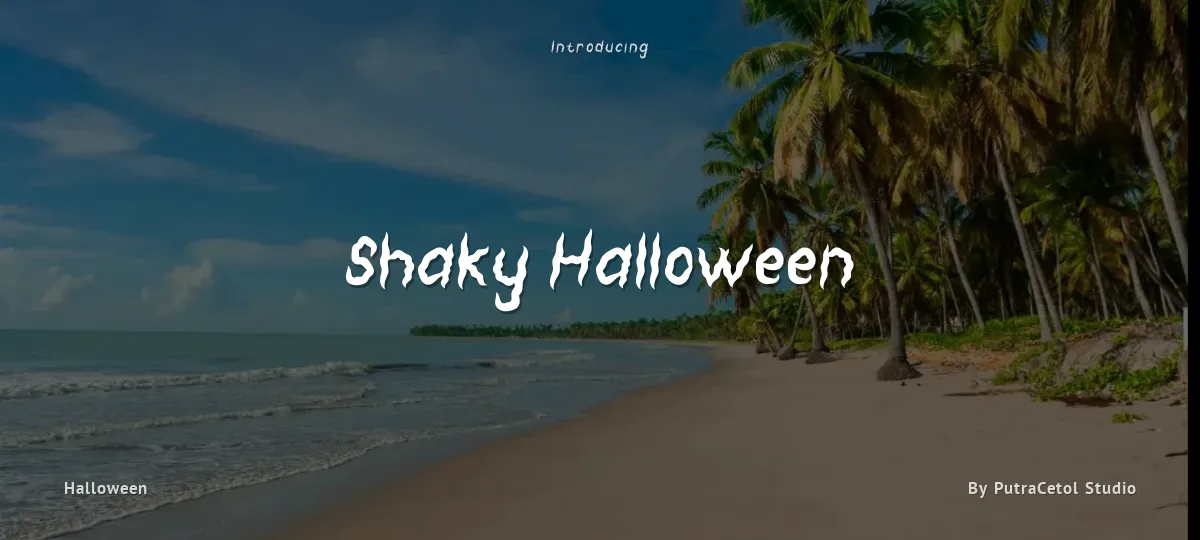 Shaky Halloween font preview