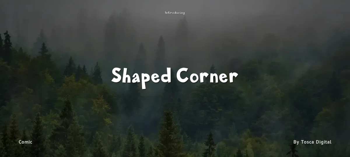 Shaped Corner font preview