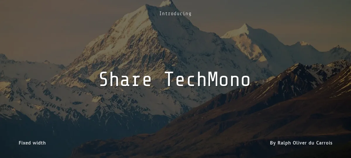Share TechMono font preview