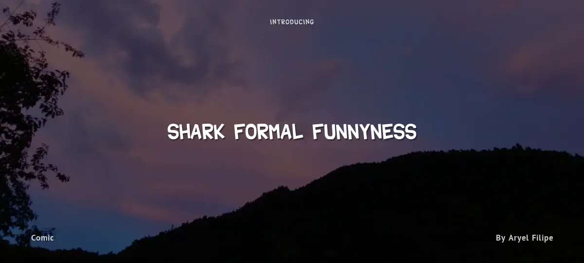 Shark Formal Funnyness font preview