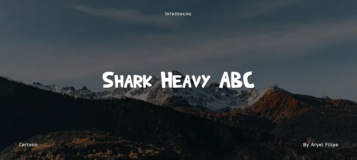 Shark Heavy ABC font preview