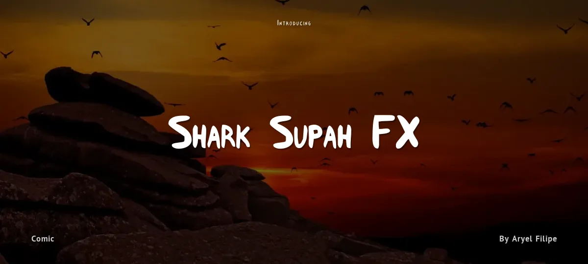 Shark Supah FX font preview