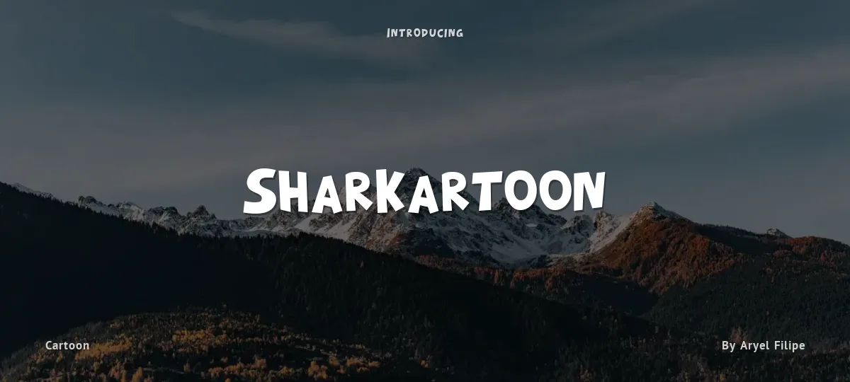 Sharkartoon font preview