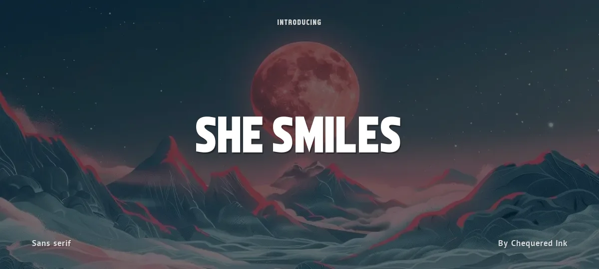 She Smiles font preview