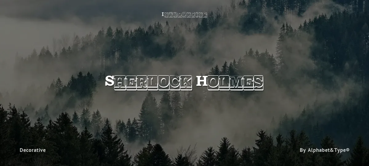 Sherlock Holmes font preview