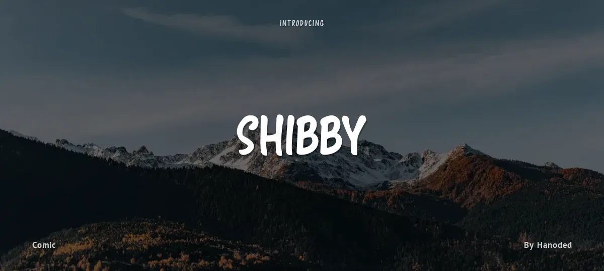 Shibby font preview