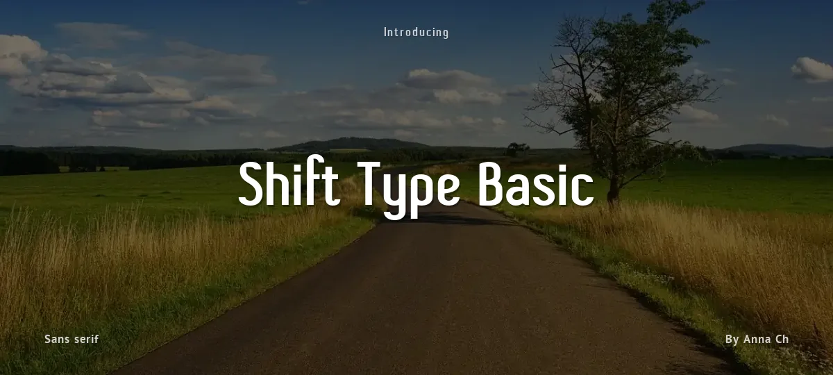 Shift Type Basic font preview