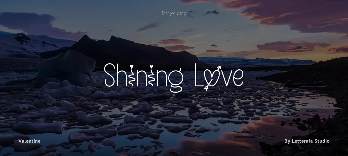 Shining Love font preview