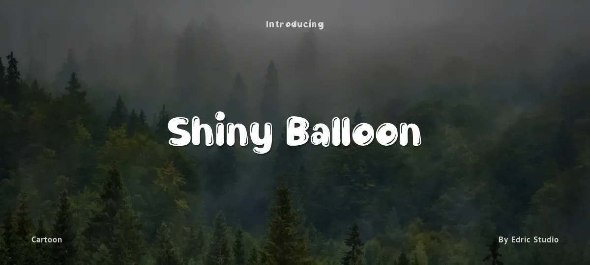 Shiny Balloon font preview