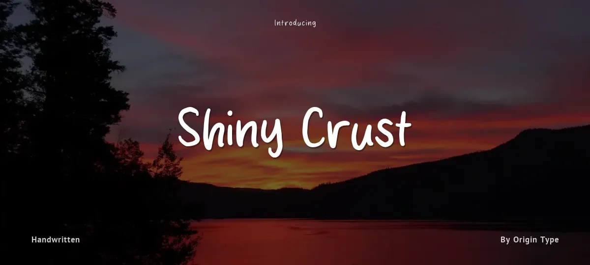 Shiny Crust font preview