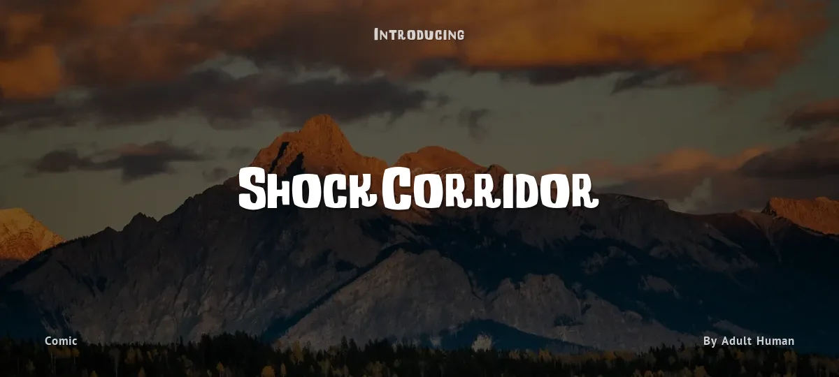 Shock Corridor font preview