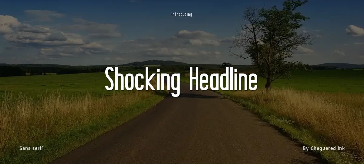 Shocking Headline font preview