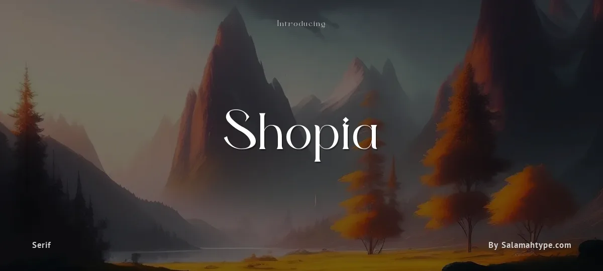 Shopia font preview