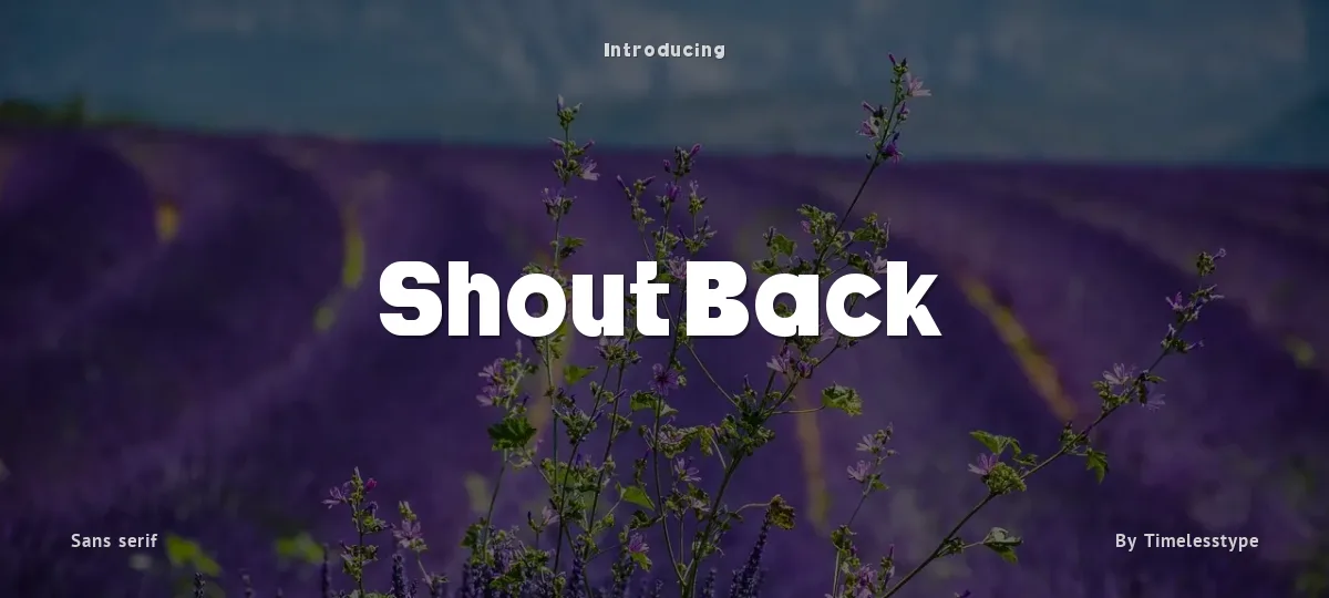 Shout Back font preview