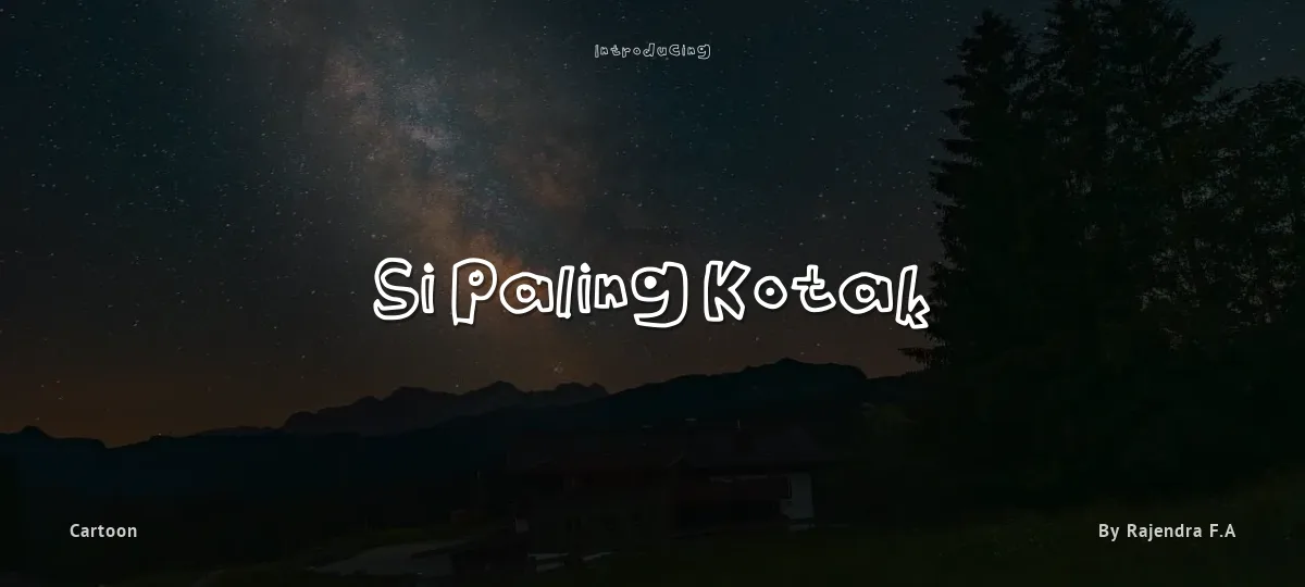 Si Paling Kotak font preview