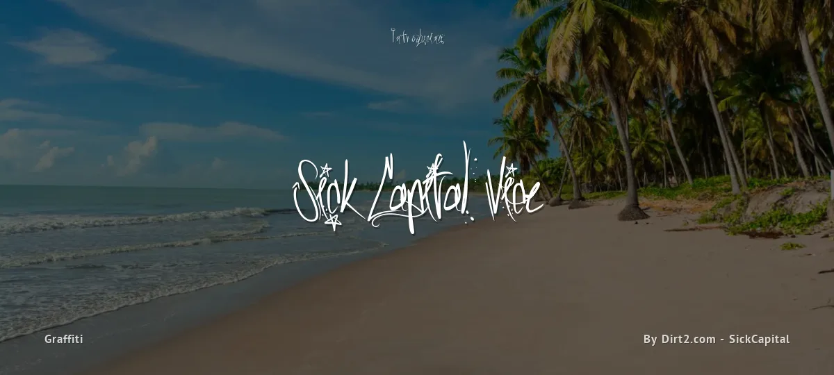 Sick Capital Vice font preview
