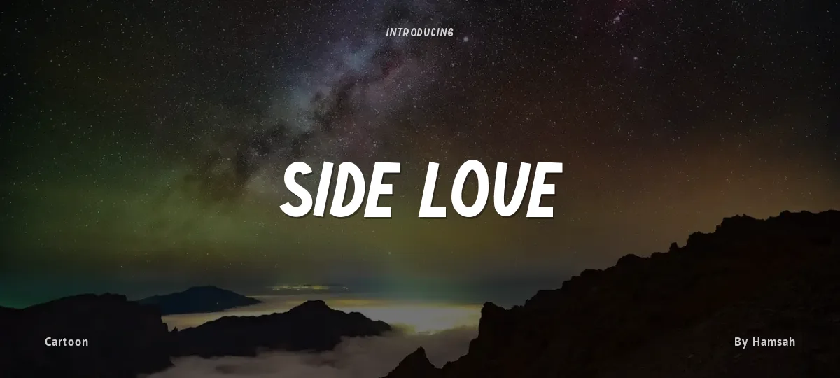 Side Love font preview