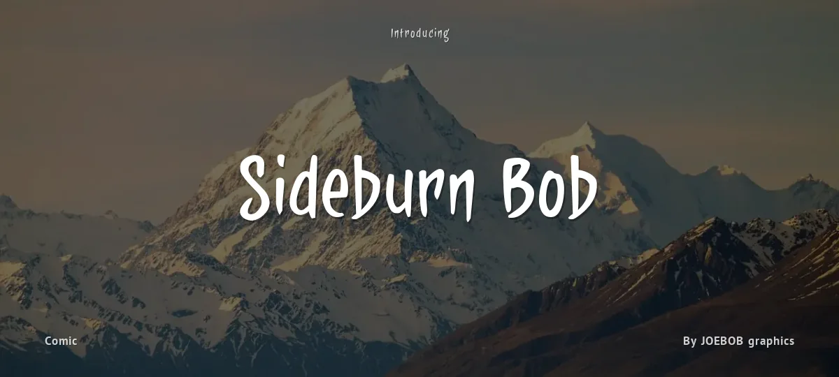 Sideburn Bob font preview