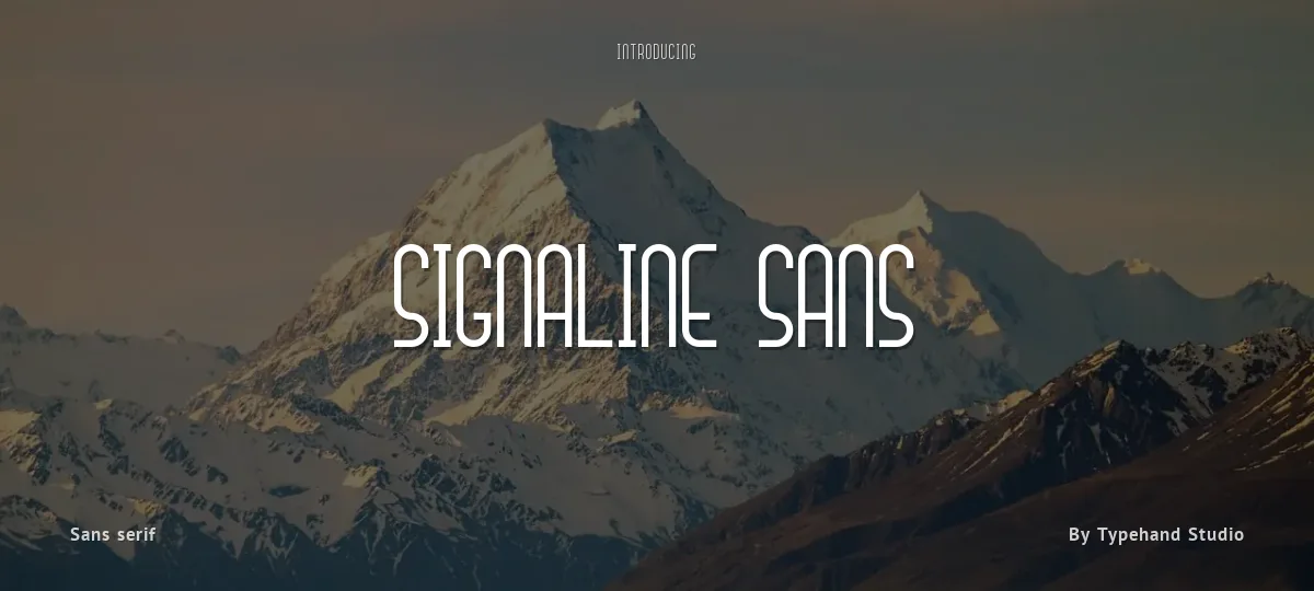 Signaline Sans font preview