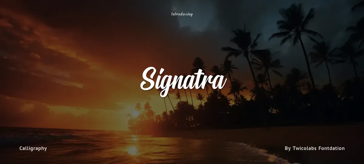 Signatra font preview