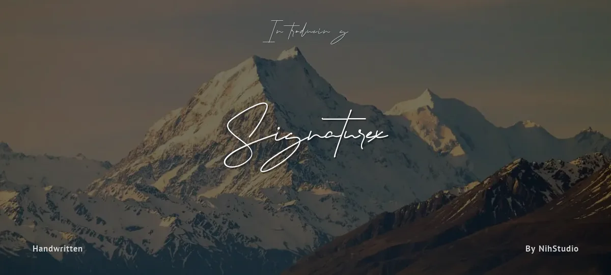 Signaturex font preview