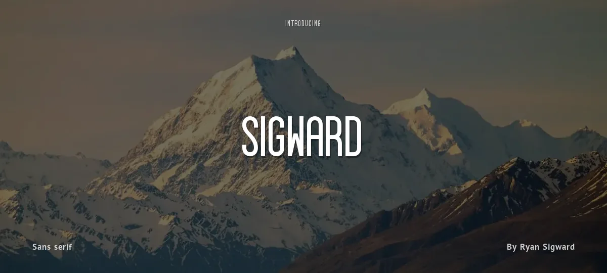 Sigward font preview