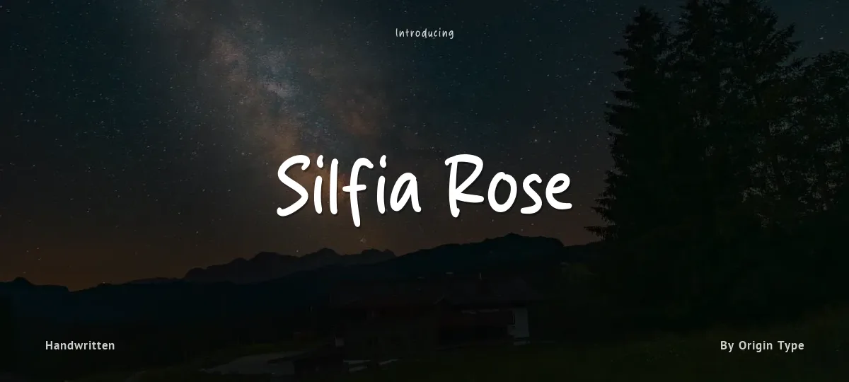 Silfia Rose font preview