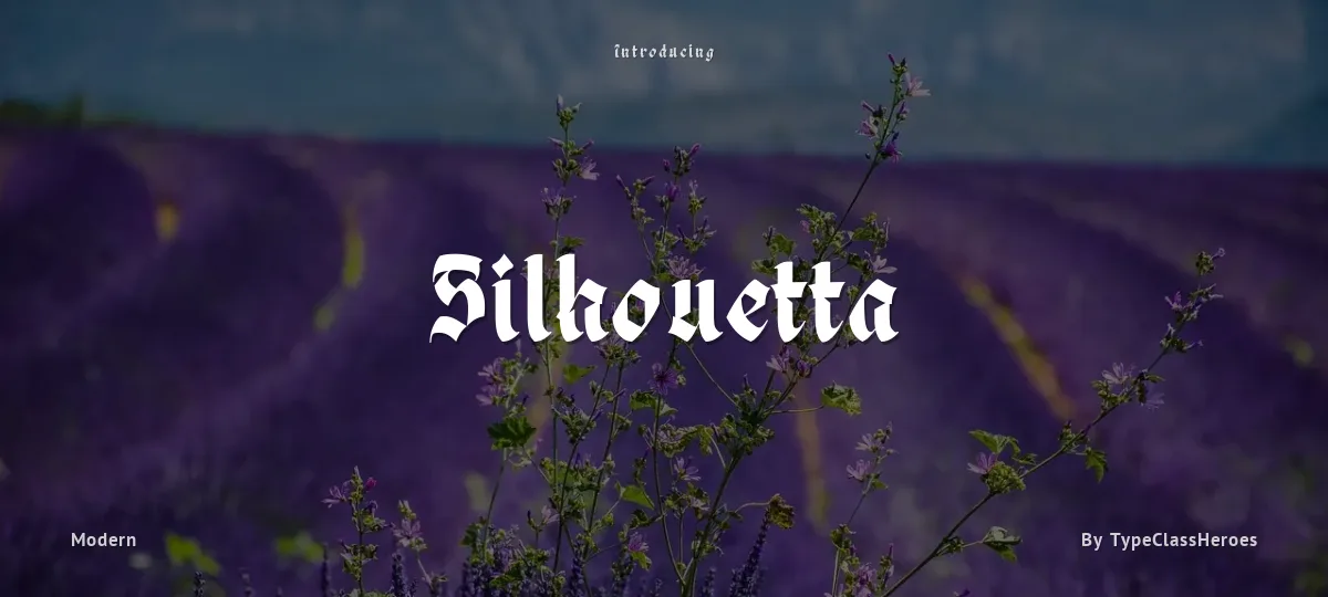 Silhouetta font preview