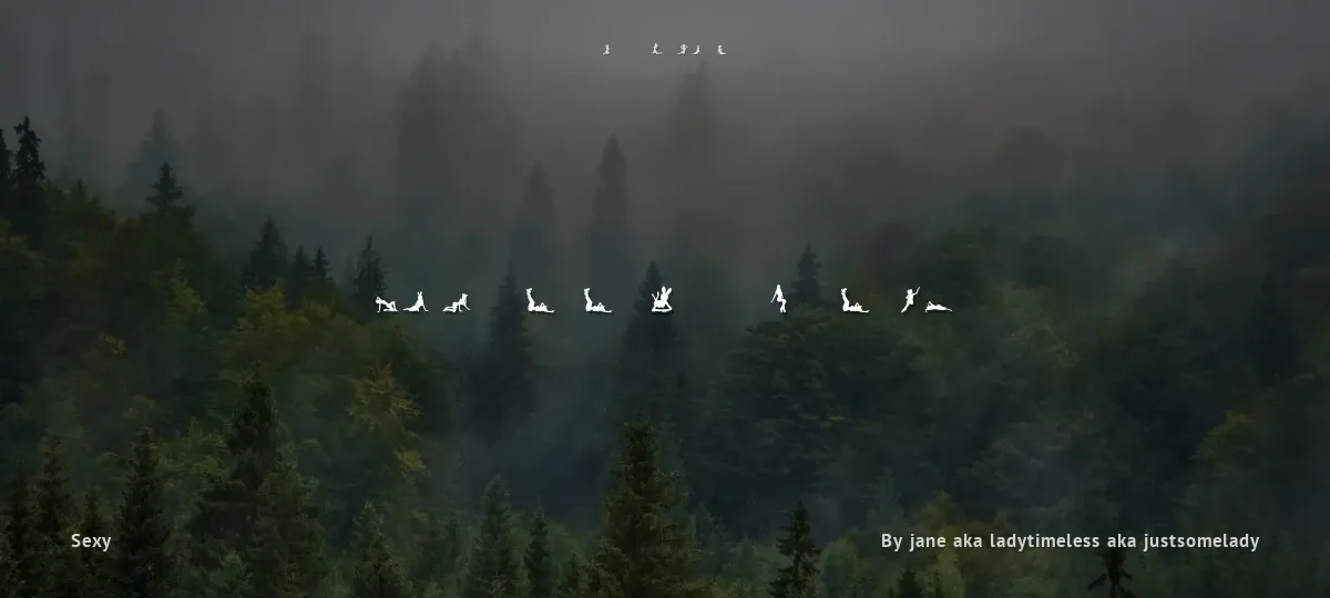 Silhouettes from Poser LT font preview
