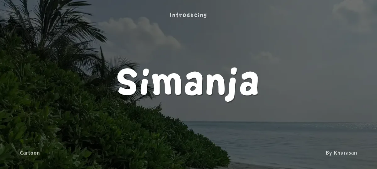 Simanja font preview
