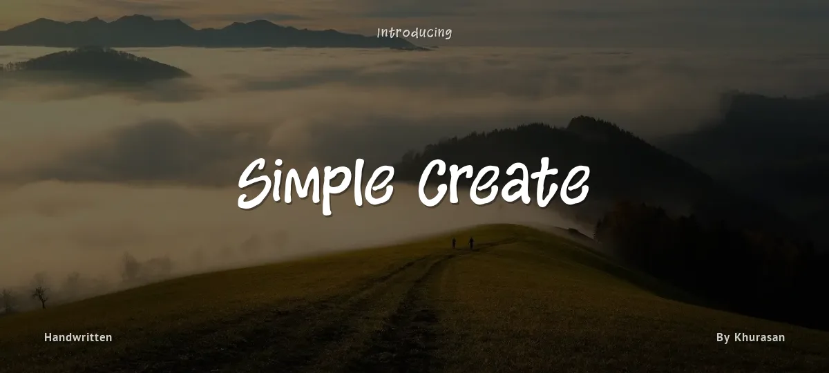 Simple Create font preview