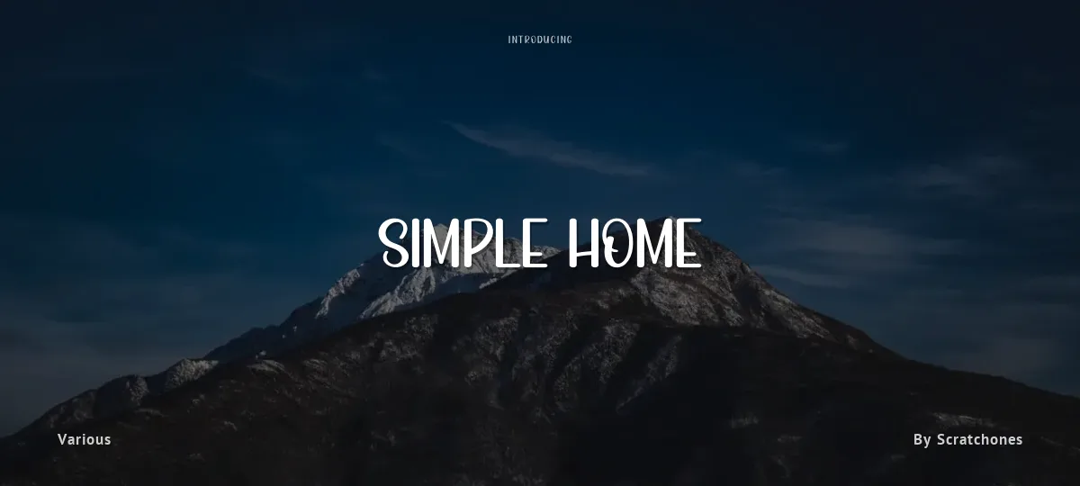 Simple Home font preview