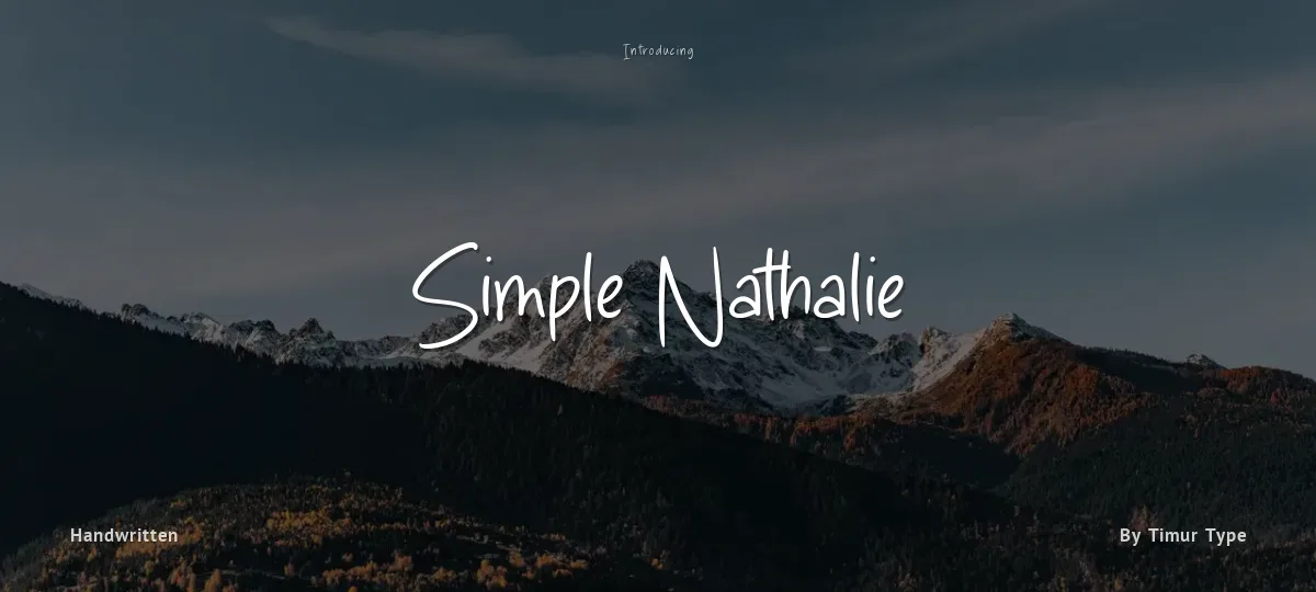 Simple Nathalie font preview