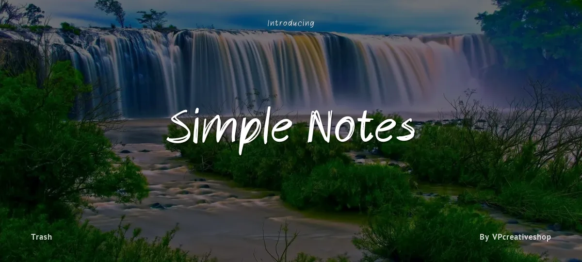 Simple Notes font preview