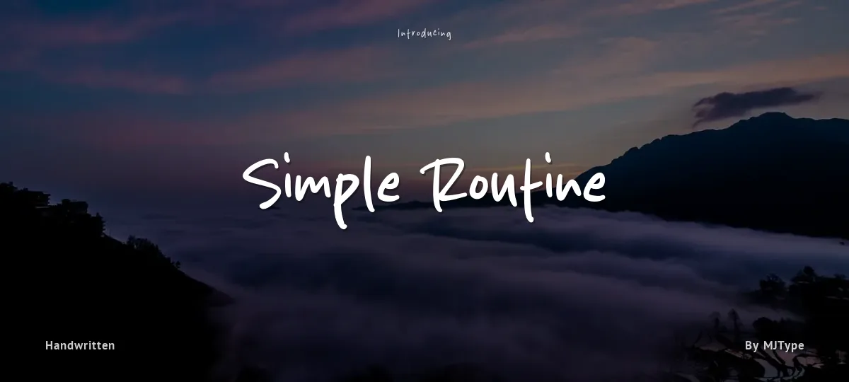Simple Routine font preview