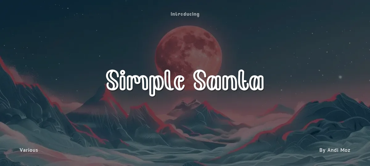 Simple Santa font preview
