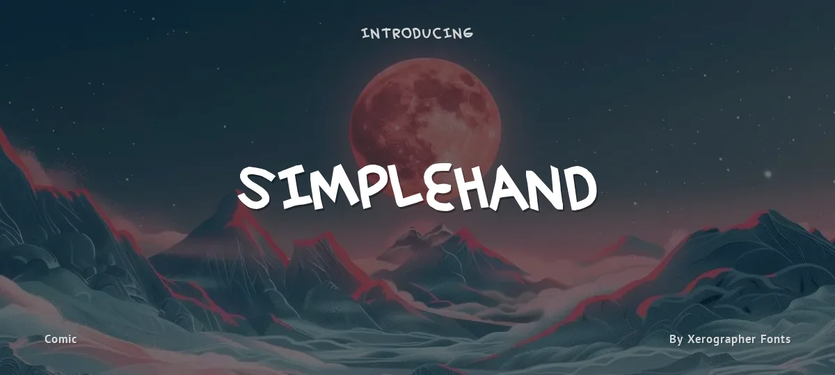 Simplehand font preview