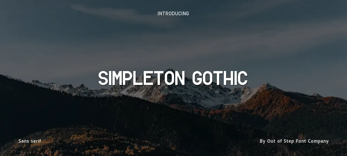 Simpleton Gothic font preview