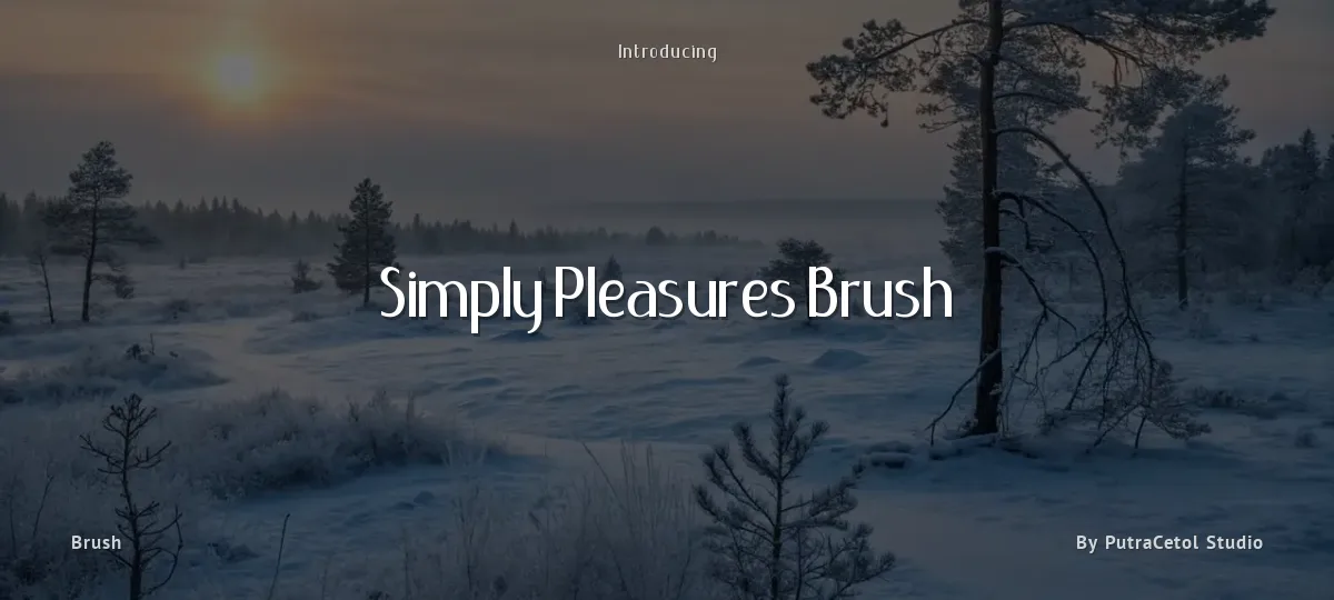 Simply Pleasures Brush font preview