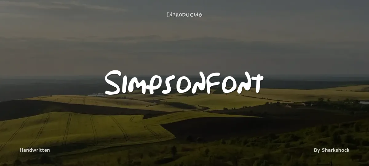 Simpsonfont font preview