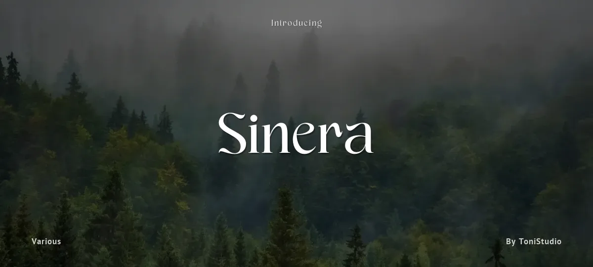 Sinera font preview