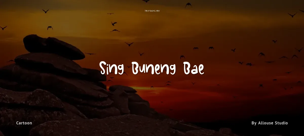 Sing Buneng Bae font preview