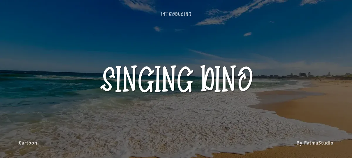 Singing Dino font preview